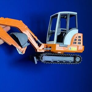 Orange and Gray Toy Excavator for Kids
